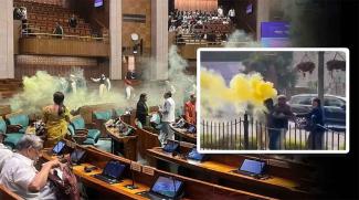 Smoke Canisters in Parliament on the 22nd Anniversary of Parliament Attack